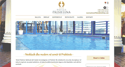 Desktop Screenshot of hotelprishtina.com