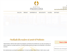 Tablet Screenshot of hotelprishtina.com